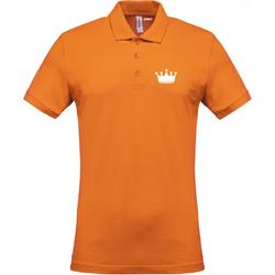 Polo Kroontje Klein Wit | Koningsdag kleding | oranje polo shirt | Oranje | maat XXL
